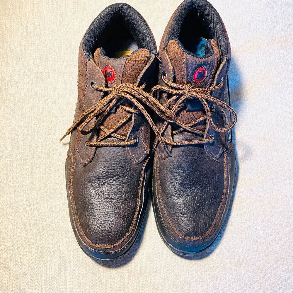 Merrell Mountain Kicks brown leather ankle boot Men's 12 chukka comfort - Picture 3 of 9